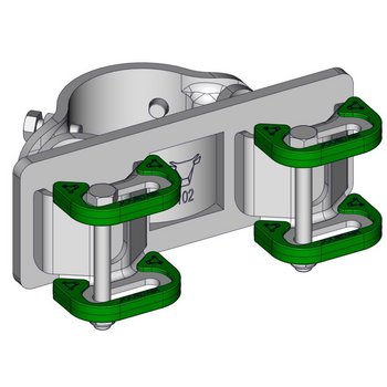 Doppel-Riegelhalter Surlock für Autolock Torveriegelung, Ø 102 mm