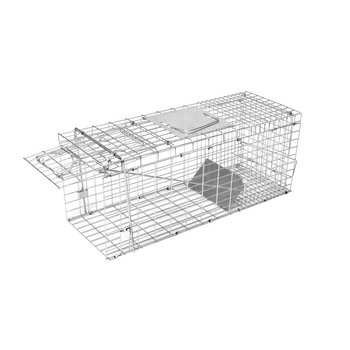 Kastenfalle Lebendfalle klappbar mit 1 Eingang 78x28x32 cm für Katzen, Ratten, Marder, Kaninchen